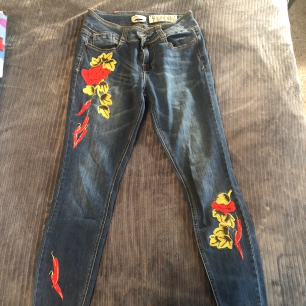 Embroidered Jeans